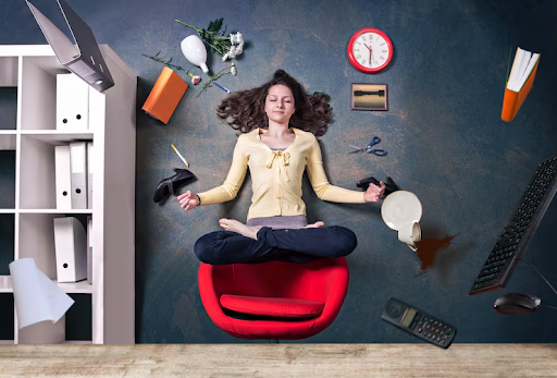 Person practicing mindfulness to reduce overthinking