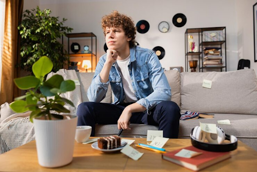 Person using mind tricks to overcome overthinking