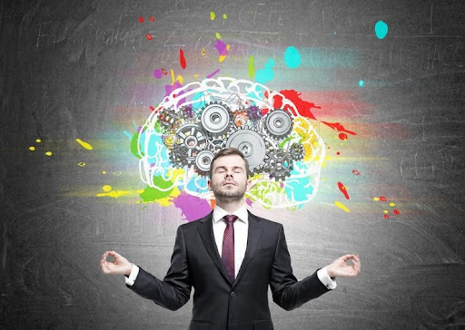 Person visualizing goals to turn thoughts into actions