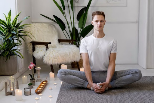 Person meditating to align the subconscious mind