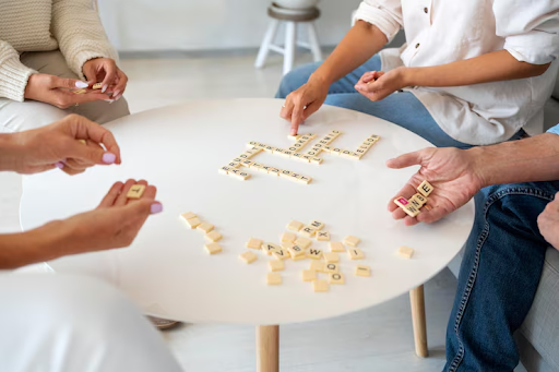 Person playing mind games to improve problem-solving skills