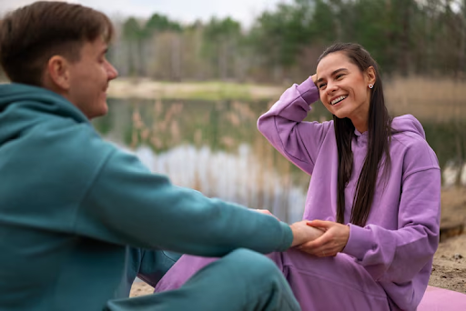Person building emotional strength with positive thinking