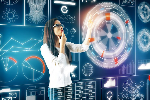 Person using visualization technique for goal achievement